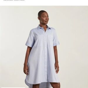 Elegant Sky Blue High Low Dress